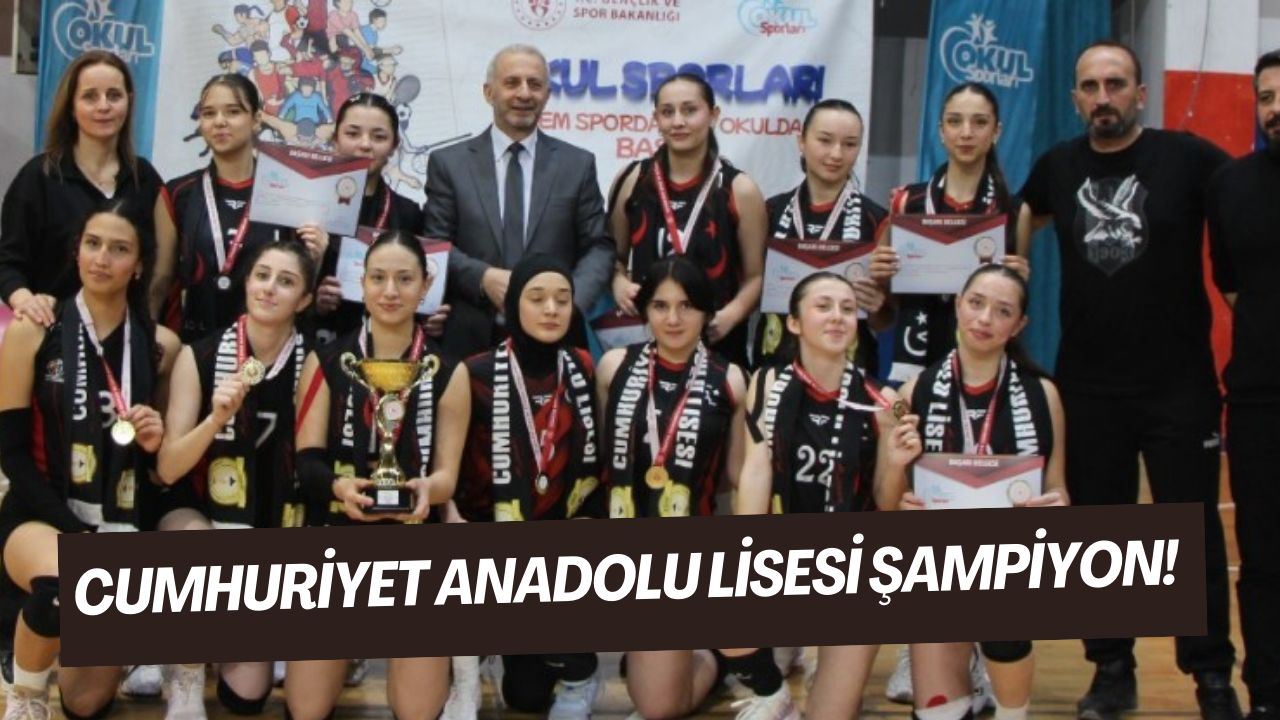 DÜZCE’DE VOLEYBOL GENÇ KIZLARDA ŞAMPİYON CUMHURİYET ANADOLU LİSESİ