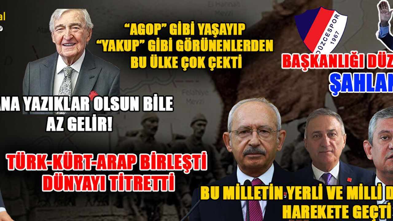 BU MEMLEKET BUNDAN SONRA YERLİ VE MİLLİLERLE YÖNET