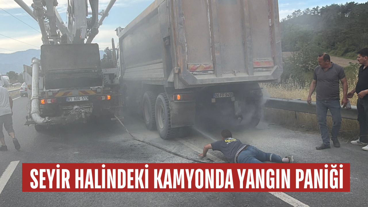 BETON POMPASI VE MİKSER SÜRÜCÜLERİ ALEVLERE ZAMANINDA MÜDAHA
