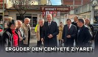 ERGÜDER’DEN CEMİYETE ZİYARET KARŞILIKLI FİKİR ALIŞVERİŞİNDE BULUNULDU