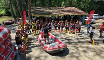 MELEN ÇAYI’NDA KÜREK ÇEKTİLER