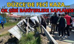 AĞIR YARALANAN SÜRÜCÜYÜ SIKIŞTIĞI YERDEN İTFAİYE EKİPLERİ KURTARDI