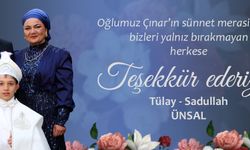 ÜNSAL AİLESİNDEN TEŞEKKÜR