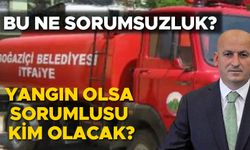 İTFAİYE ARACINI TEMİZLİK ARACI GİBİ KULLANDI