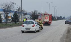 KAZA NEDENİYLE YOL BİR SÜRELİĞİNE KAPANDI