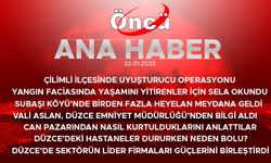 22 OCAK 2025 ÖNCÜ ANA HABER