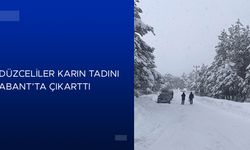 ABANT GÖLÜ EŞSİZ KAR MANZARASI İLE BÜYÜLÜYOR