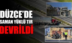 VATANDAŞLAR YOLA SAÇILAN SAMANLARI KALDIRMAK İÇİN SEFERBER OLDU