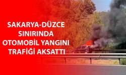 ANADOLU OTOYOLU'NDA YANGIN ÇIKAN ARAÇ KULLANILAMAZ HALE GELDİ