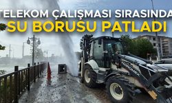 BASINÇLI SU METRELERCE YUKARIYA FIRLADI