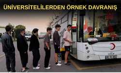ÜNİVERSİTELİLERDEN ÖRNEK DAVRANIŞ