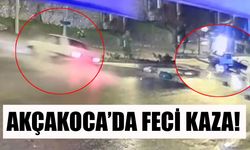 DİREĞE ÇARPAN OTOMOBİL İKİYE BÖLÜNDÜ