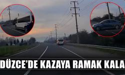 OTOMOBİLLERİN ÇARPIŞMAKTAN SON ANDA KURTULDUĞU ANLAR KAMERADA