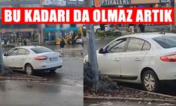DÜZCE’DE AKAN TRAFİKTE TERS ŞERİDE PARK KAMERADA