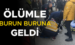 CİPLE ÇARPIŞAN MOTOSİKLET SÜRÜCÜSÜ YARALANDI