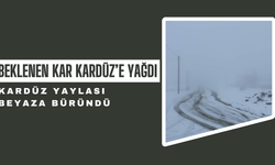 BEKLENEN KAR KARDÜZ’E YAĞDI