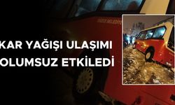 YOLDAN ÇIKAN OTOBÜSTEKİ YOLCULAR TAHLİYE EDİLDİ