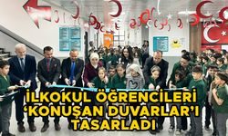 İLKOKUL ÖĞRENCİLERİ ‘KONUŞAN DUVARLAR’I TASARLADI
