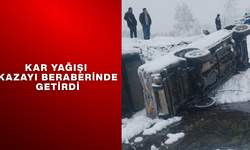 DÜZCE’DE KANALA DEVRİLEN PİKAPTAKİ 2 KİŞİ YARALANDI