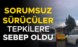 EMİNİYET ŞERİDİNİN AMACINI BİLMEYEN SÜRÜCÜLER KAMERAYA TAKILDI
