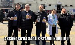AKÇAKOCA’DA SAĞLIK STANDI KURULDU