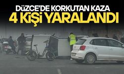 ARAÇ YAN YATTI, YARALILAR HASTANEYE KALDIRILDI