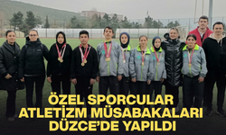 ATLETİZM MÜSABAKALARINDA SPORCULAR BİRİNCİ OLMAK İÇİN KIYASIYA MÜCADELE ETTİ