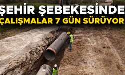 ANA İÇME SUYU HATTI İMALATINDA HAFTA SONU MESAİSİ
