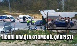 KAZADA TİCARİ ARAÇ SÜRÜCÜSÜ ARABADA SIKIŞTI