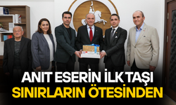 KIRIM’DAN GETİRİLEN TAŞ BAŞKAN ÖZLÜ’YE TESLİM EDİLDİ