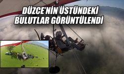PARAMOTOR PİLOTU BULUTLARIN ARASINA GİRDİ