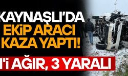 KAYNAŞLI’DA KAR YAĞIŞI KAZAYA NEDEN OLDU