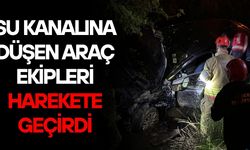 ARAÇ İÇERİSİNDE SIKIŞAN SÜRÜCÜYÜ İTFAİYE EKİPLERİ KURTARDI