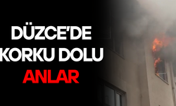 DAİREDEN YÜKSELEN ALEVLER CAMLARI KIRDI