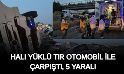 HURDAYA DÖNEN OTOMOBİLDEN 4 YARALI ÇIKTI