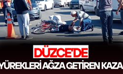 OTOMOBİLİN ÇARPTIĞI 86 YAŞINDAKİ BİSİKLETLİ YARALANDI