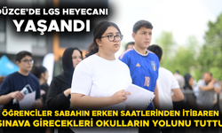 ÖĞRENCİLER SINAVDA TER DÖKTÜ, AİLELERİ İSE DIŞARIDA DUA ETTİ