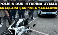 POLİSLE TARTIŞAN MOTOSİKLET SÜRÜCÜSÜ GÖZALTINA ALINDI