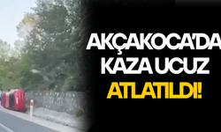 OTOMOBİL SU KANALINA UÇTU: ŞANS ESERİ YARALANAN OLMADI