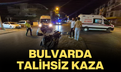 BİSİKLET İLE MOTOSİKLET YOLUN ORTASINDA ÇARPIŞTI