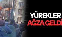 KAYNAŞLI’DA 2 KATLI EV ALEVLERE TESLİM OLDU
