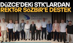 DÜZCE’NİN ÖNDE GELEN STK’LARI REKTÖR SÖZBİR’E ZİYARETTE BULUNDU