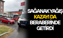 HALK OTOBÜSÜ İLE OTOMOBİL ÇARPIŞTI: 5 YARALI