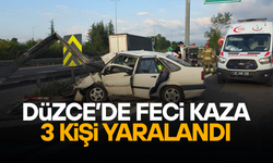 OTOMOBİL BARİYERLERE SAPLANDI