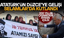 ATATÜRK'ÜN DÜZCE'YE GELİŞİNİN 92. YIL DÖNÜMÜNDE KÖY ÇEŞMESİNDEN AYRAN AKITILDI