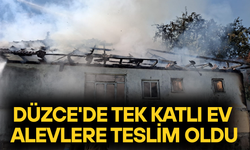 YANGIN TEK KATLI EVİ KÜLE ÇEVİRDİ