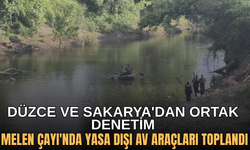 MELEN ÇAYI'NDA YASA DIŞI AV ARAÇLARI TOPLANDI