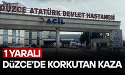 OTOMOBİL KAMYONA ARKADAN ÇARPTI: 1 YARALI