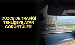 DAMPERLİ ARAÇTAN YOLA SAÇILDI, SÜRÜCÜLER ZOR ANLAR YAŞADI