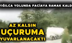 TIR ÖNCE MAKAS ATTI, SONRA YOLUNA DEVAM ETTİ